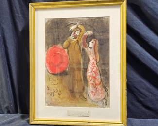 Marc Chagall Colored Lithograph Signed Proof