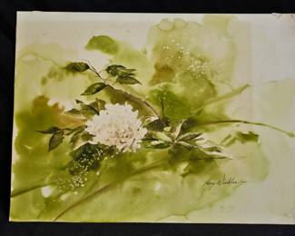 Original Watercolor "Hydrangea" by Perry Winkler