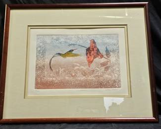 William Marlow Framed Signed Etching "Jamaican"