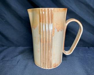 Handmade Art Pottery Pitcher Signed Bay