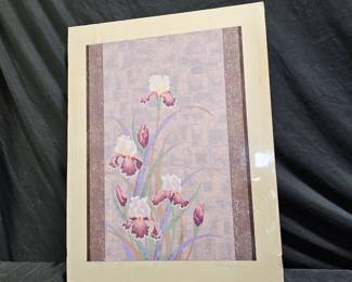 "Irises" L.E. Lithograph by Paul Lee