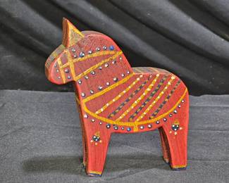 Hand Carved & Painted Mexican Horse Figurine