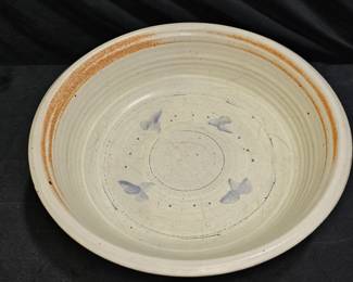 Huge Signed Handmade Ceramic Bowl