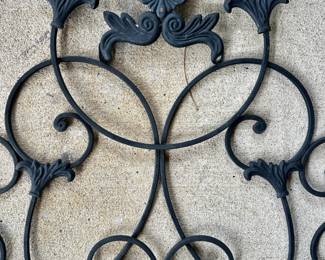 #62 Indoor/outdoor wrought iron decorative scroll panel or trellis 42x23" $ 35.00