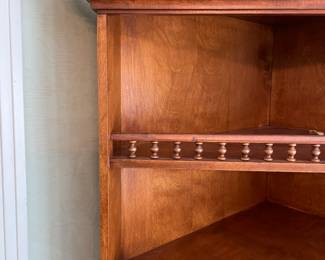 #34 Wood corner cabinet 3 shelves 1 drawer 2 door cabinet w 1 interior shelf. You move 1 pc 41x74x33 $ 225.00
