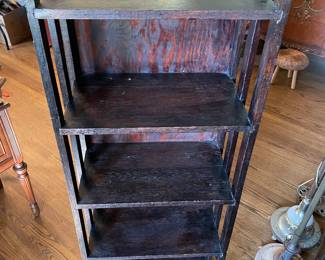 #5 5 shelf handmade wooden bookcase. As is finish 21x54x12 $ 20.00