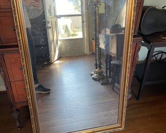 #8 Large mirror. Gilded wood frame. HEAVY 30x48 $ 125.00