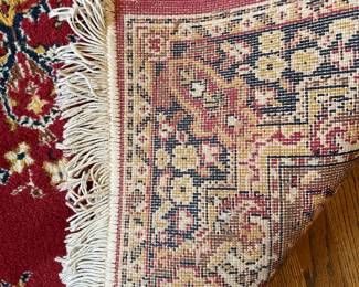 #3 4'X6' Rectangular Rug. Maroon w/Floral Details and fringe ends. 4'x6' $ 75.00