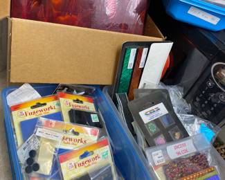 Stained glass making supplies.