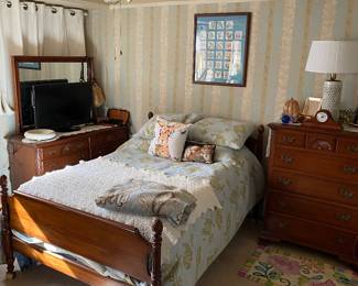 Very solid bed and dressers.