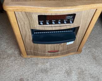 The heat is on with this portable heater.