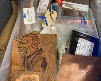 Metal jewelry crafting supplies.