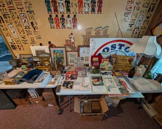 vintage signs, vintage toys, posters, glass, brass, collectibles, planes, old photos