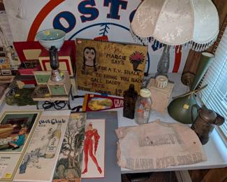 vintage signs, posters, etc