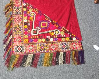 Uzbek Silk Embroidered Suzani Wedding Shawl