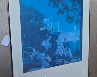 Jim Buckels Moonlight Chateau Lithograph Print