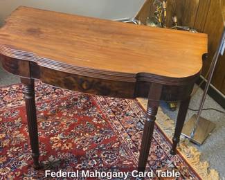 Federal Mahogany Card Table