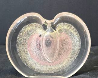 Michael Nourot Blown Glass Perfume Bottle Heart or Apple Shape