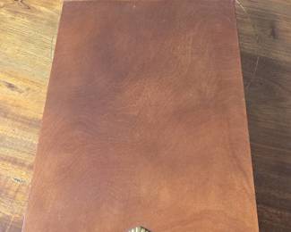 Vintage TriFold Vanity Mirror with Decorative Shell Accent