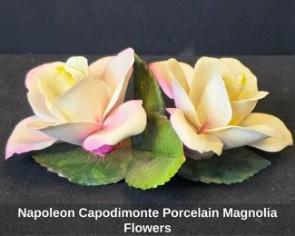 Napoleon Capodimonte Porcelain Magnolia Flowers