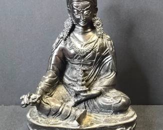 Tibetan Bronze Statue of Guru Rinpoche Padmasambhava