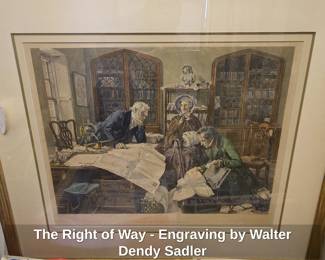 The Right of Way Engraving by Walter Dendy Sadler
