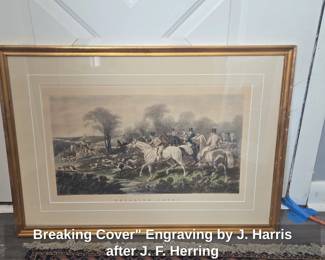 Breaking Cover Engraving by J. Harris after J. F. Herring