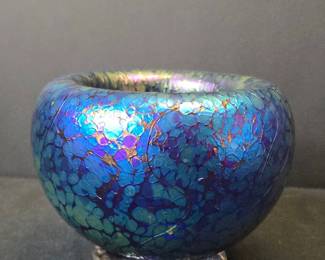 Charles Lotton Opal Art Glass Hollow Bowl