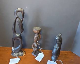 African Carved Wood Sculptures Ebony and Rosewood