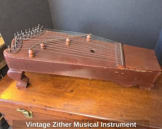 Vintage Zither Musical Instrument
