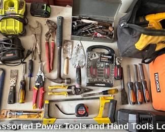 Assorted Power Tools and Hand Tools Lot