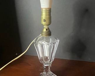 th Century Boston Sandwich Glass Whale Oil Lamp