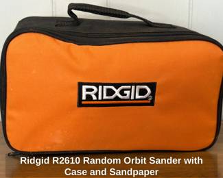 Ridgid R Random Orbit Sander with Case and Sandpaper second image