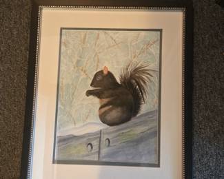 Watercolor Painting of a Squirrel