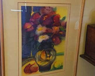 Chinese Watercolor Floral Still Life