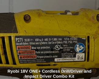 Ryobi V ONE Cordless Drill or Driver and Impact Driver Combo Kit second image