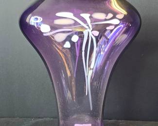 Janet Rick Nicholson Art Glass Vase