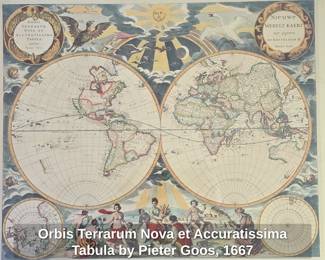 Orbis Terrarum Nova et Accuratissima Tabula by Pieter Goos,