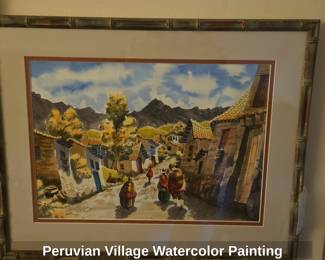 Peruvian Village Watercolor Painting
