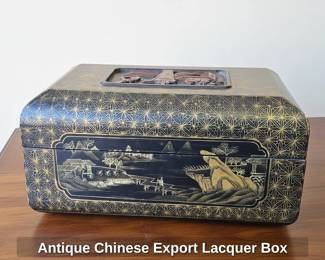 Antique Chinese Export Lacquer Box