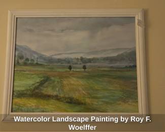 Watercolor Landscape Painting by Roy F. Woelffer