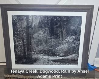 Tenaya Creek, Dogwood, Rain by Ansel Adams Print