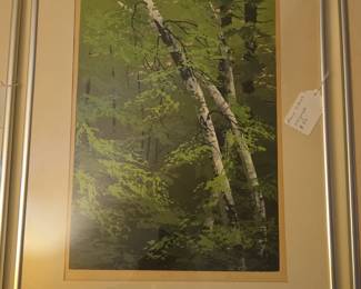 Marcia Gibbons October Birches Serigraph Print