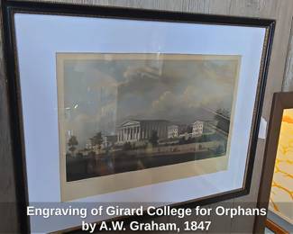 Engraving of Girard College for Orphans by A.W. Graham,