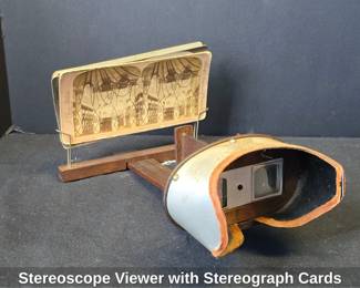 Stereoscope Viewer with Stereograph Cards