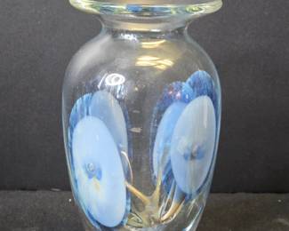 Michael Nourot Signed Art Glass Vase