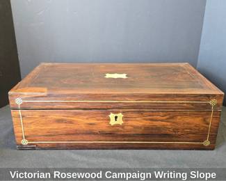 Victorian Rosewood Campaign Writing Slope