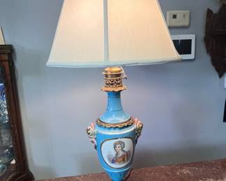 Sevres Style Porcelain Lamp