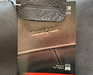 Samsonite Colombian Leather Flapover Laptop Briefcase second image