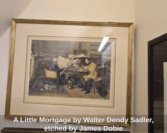 A Little Mortgage by Walter Dendy Sadler, etched by James Dobie
